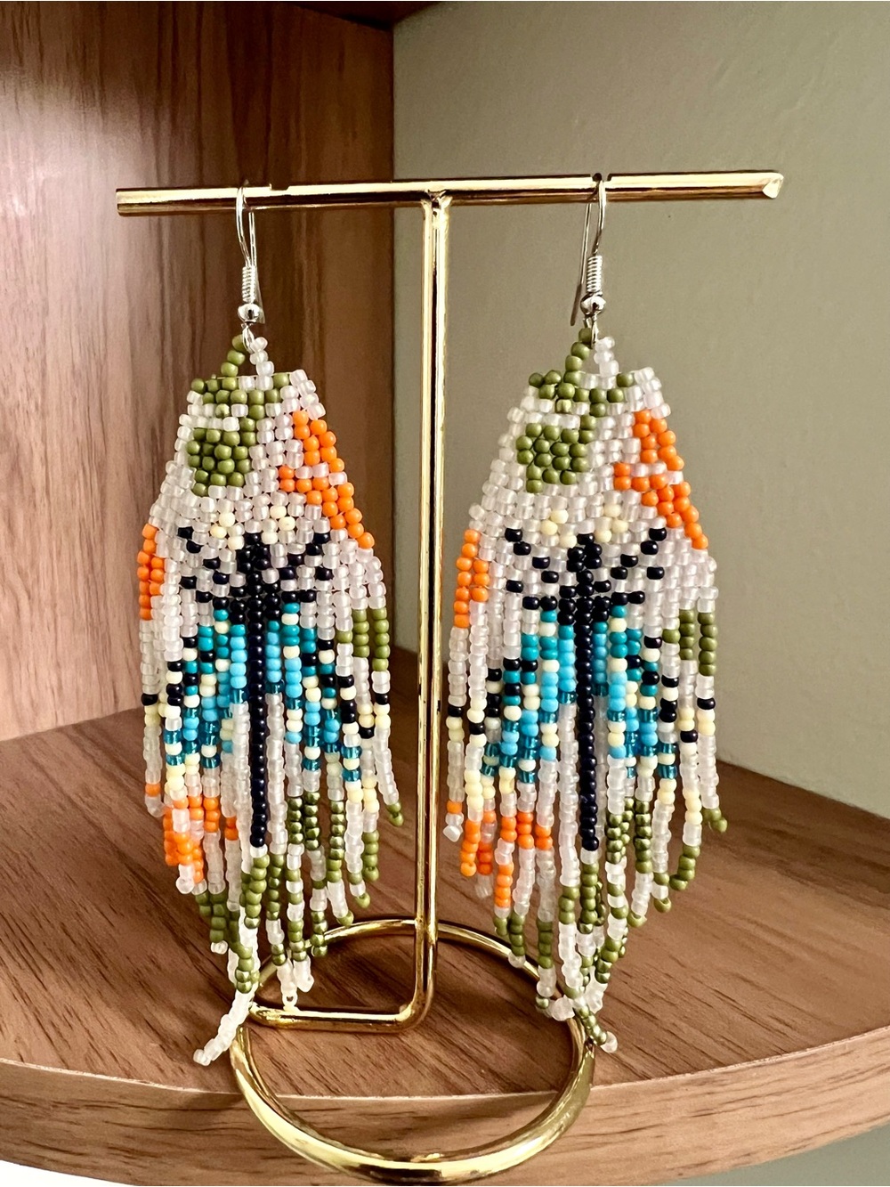 Whimsical Garden Beaded Earrings